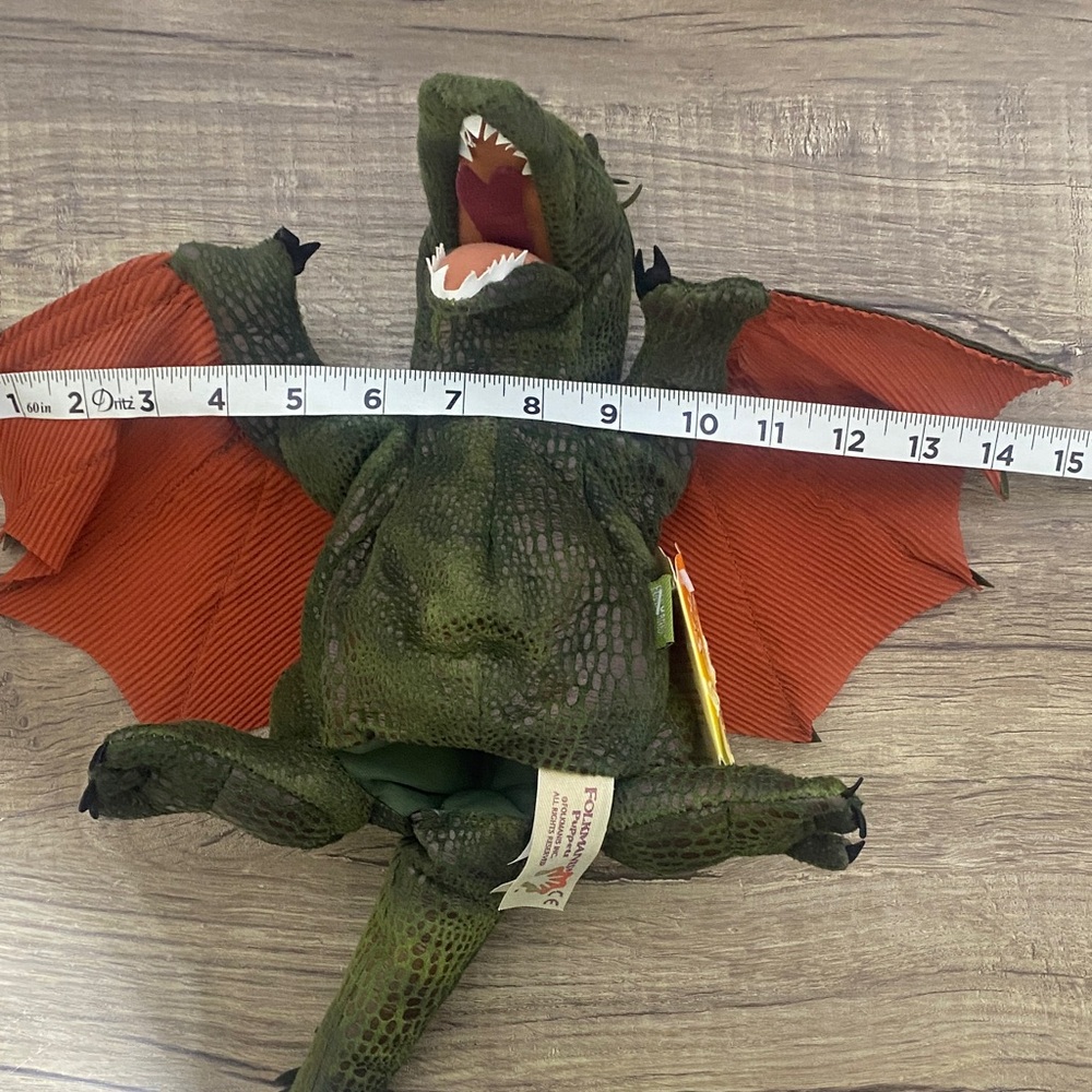 Wild Republic Green Dragon Stuffed Animal - Picture 13 of 16